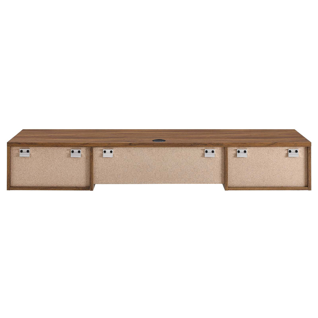 Wall Mount Wood Office Desk in Walnut T453