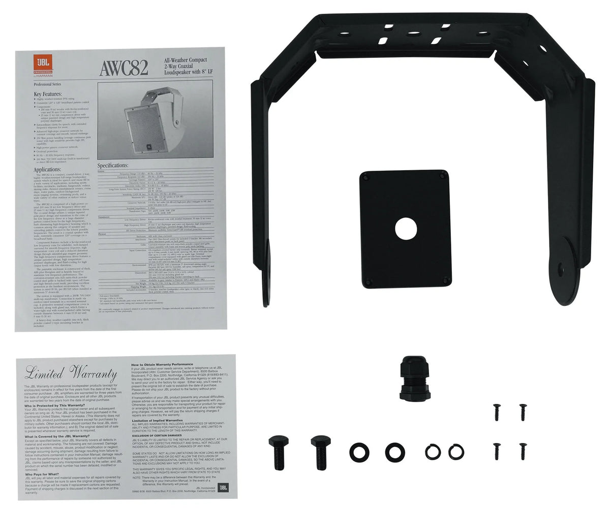 8" Black Indoor/Outdoor Surface Mount Commercial Speakers K519