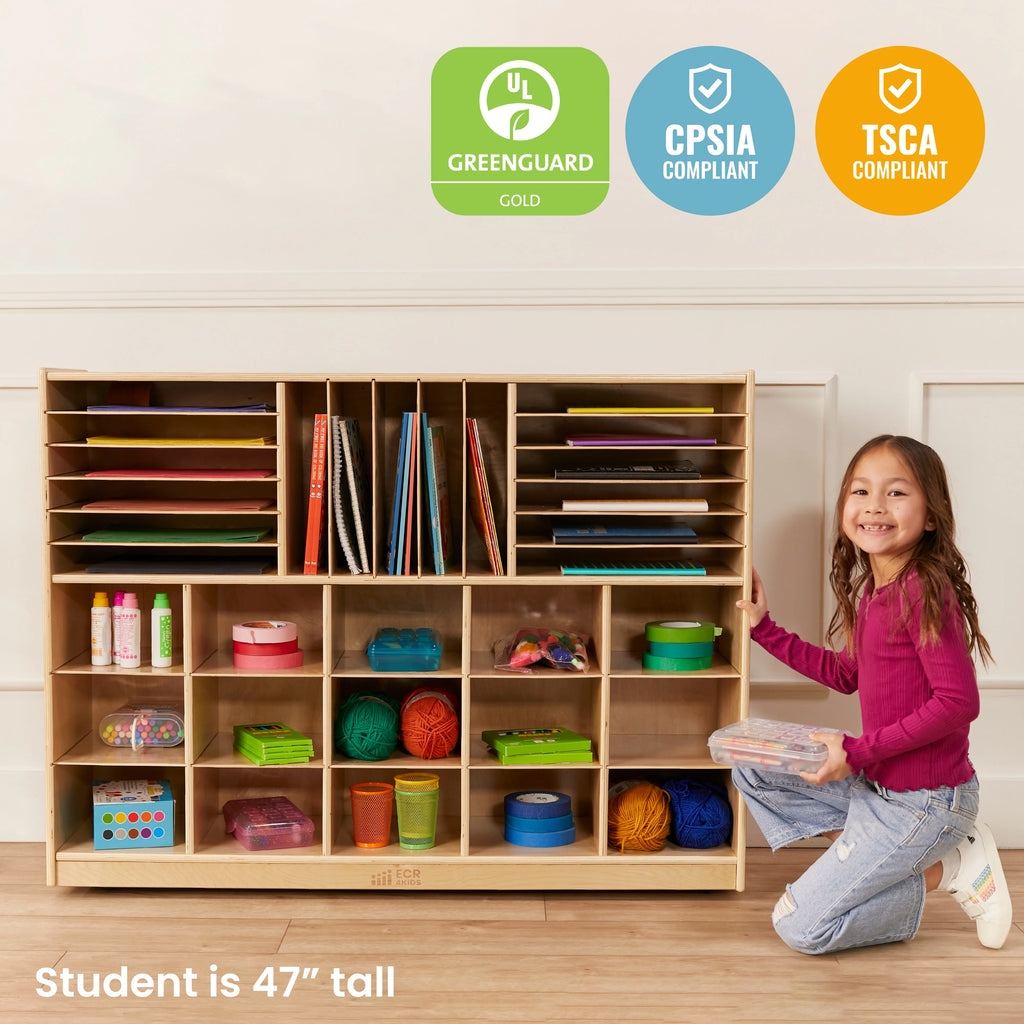 Mobile Storage Cabinet, Natural S76274