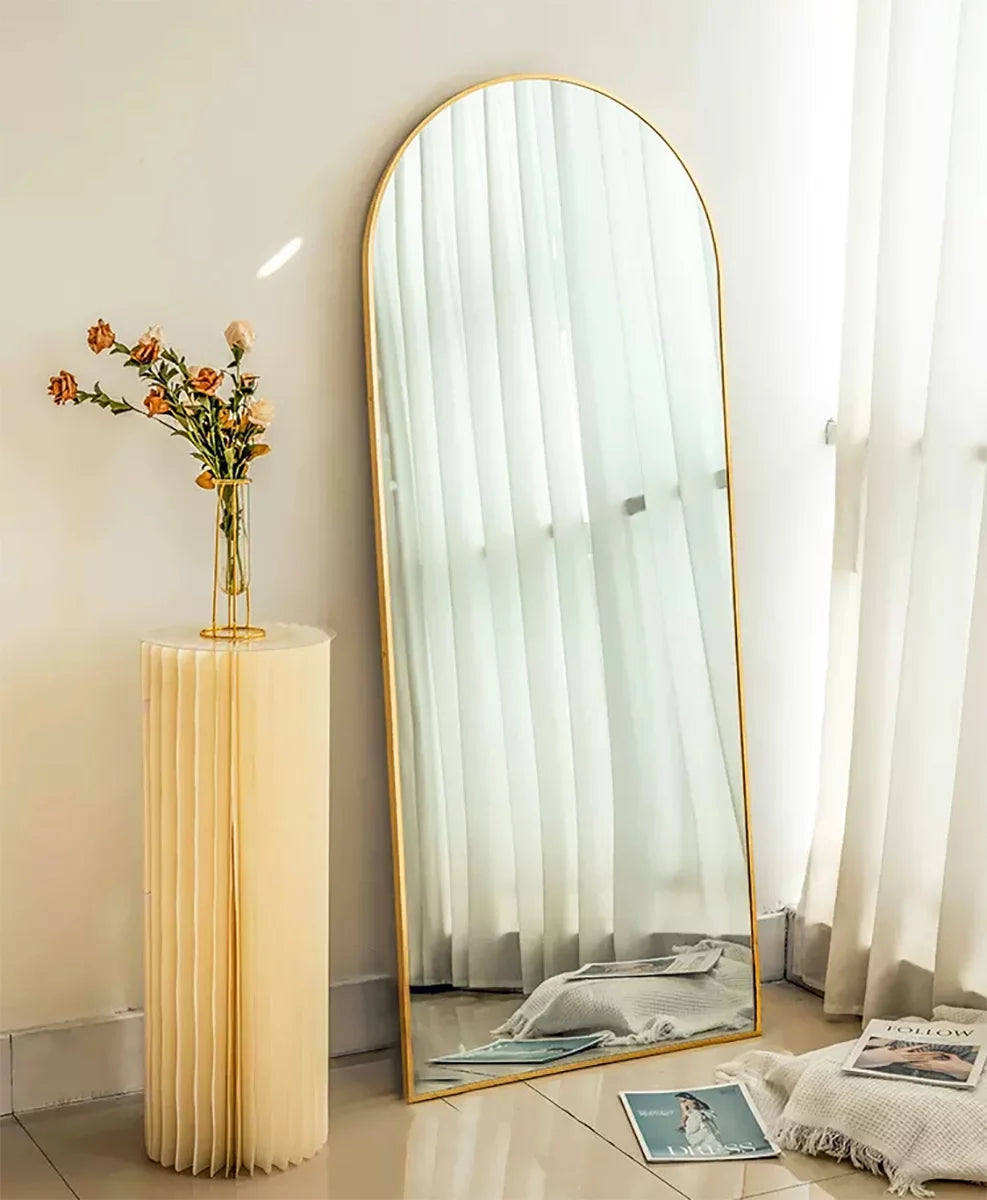 65"x22" Arched Full Length Mirror with Aluminum Frame L473444