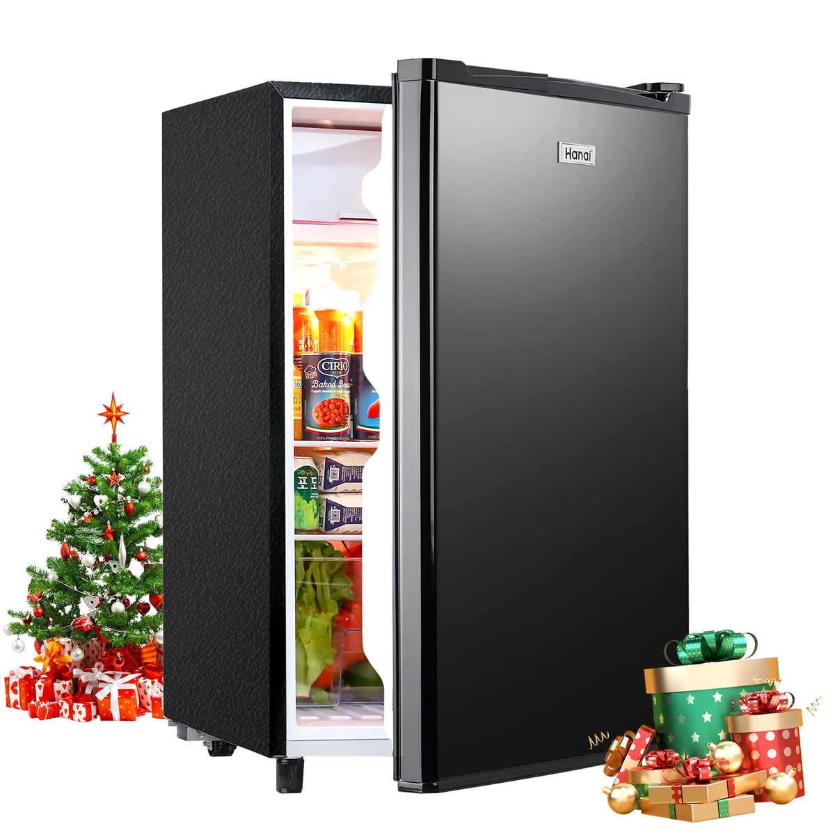 3.2 Cu ft Black One Door Mini Fridge L979