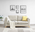 Chenille Fabric 2-Seater Upholstered Sofa Couch with Solid Wood Legs F9421