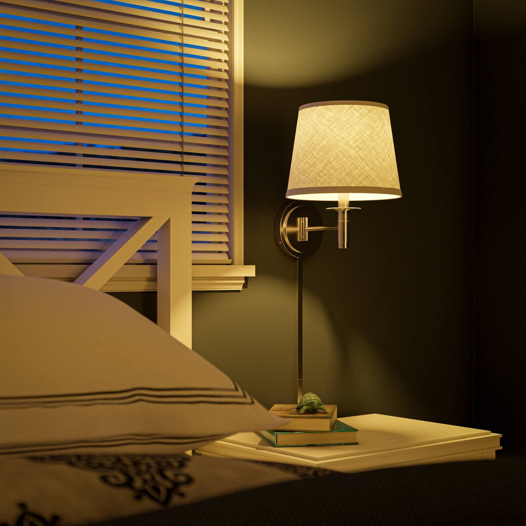 Brushed Steel Swing Arm Wall Lamp U8736