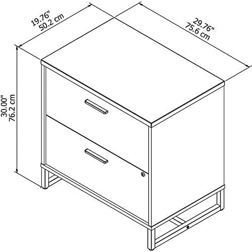 2 Drawer Lateral File Cabinet in Storm Gray C2356