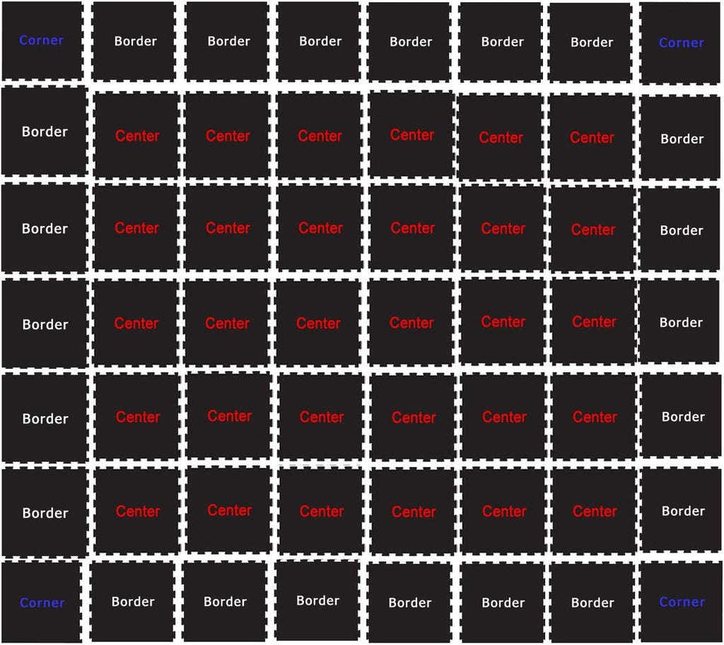 Heavy Duty Rubber Flooring Interlocking Tile Set C34966