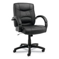 Black Leather Mid-Back Swivel/Tilt Chair A86162