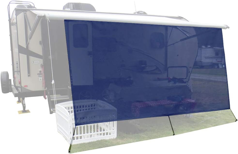 Gray Mesh RV Awning Sunshade Screen 8'X12'3'' B24935