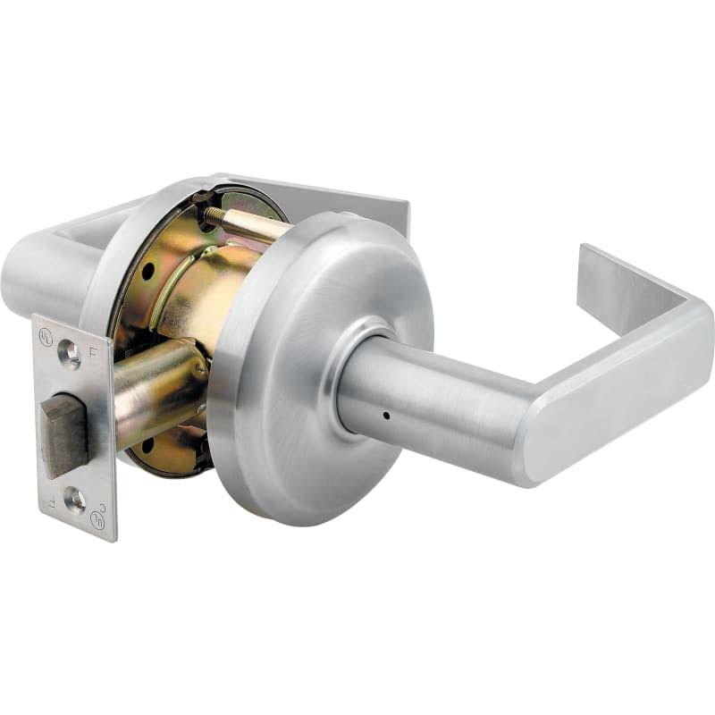 Satin Chrome Passage Lock with ASA Strike X66001