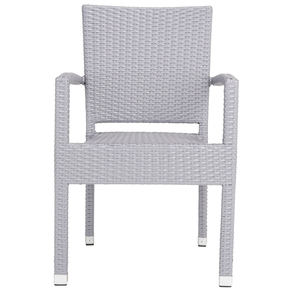 Stacking Arm Chair Grey Set of 2 V213