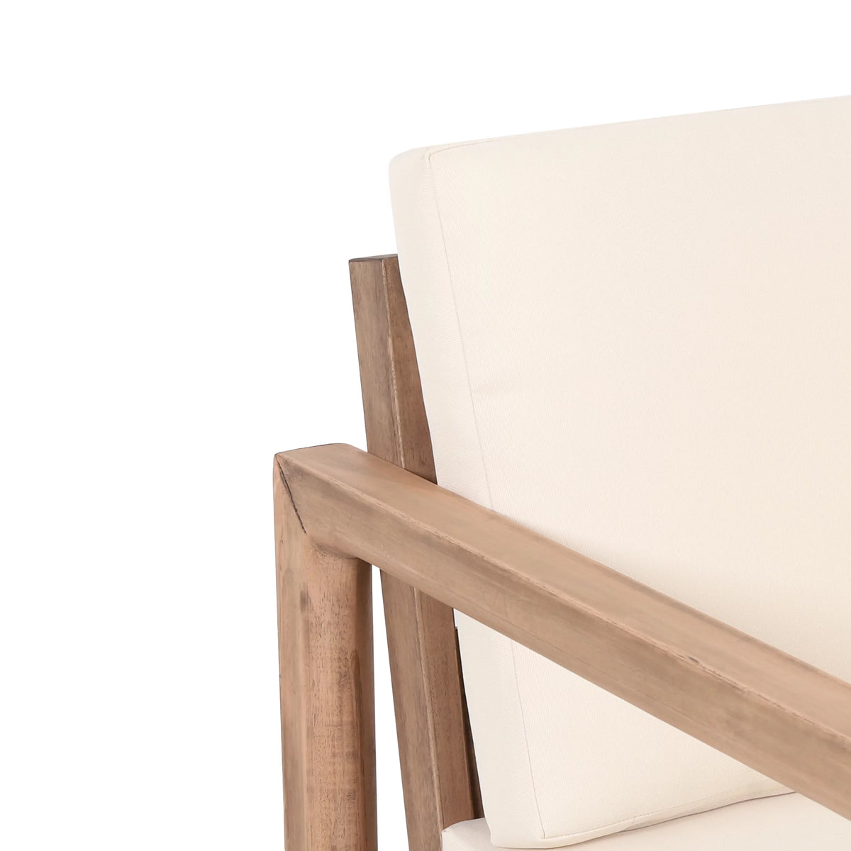 Acacia Wood Outdoor Club Chair with Cushions M646378