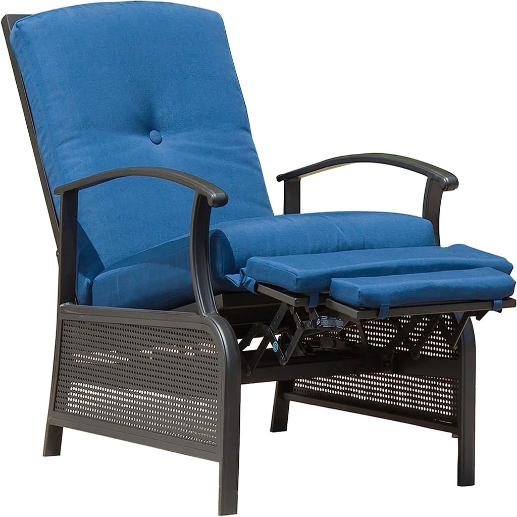 Adjustable Outdoor Recliner Chair with Removable Cushions B54204