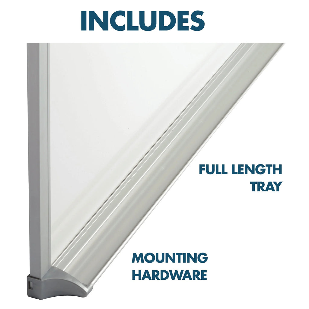 Porcelain Whiteboard 96 x 48 Magnetic Aluminum Frame H724