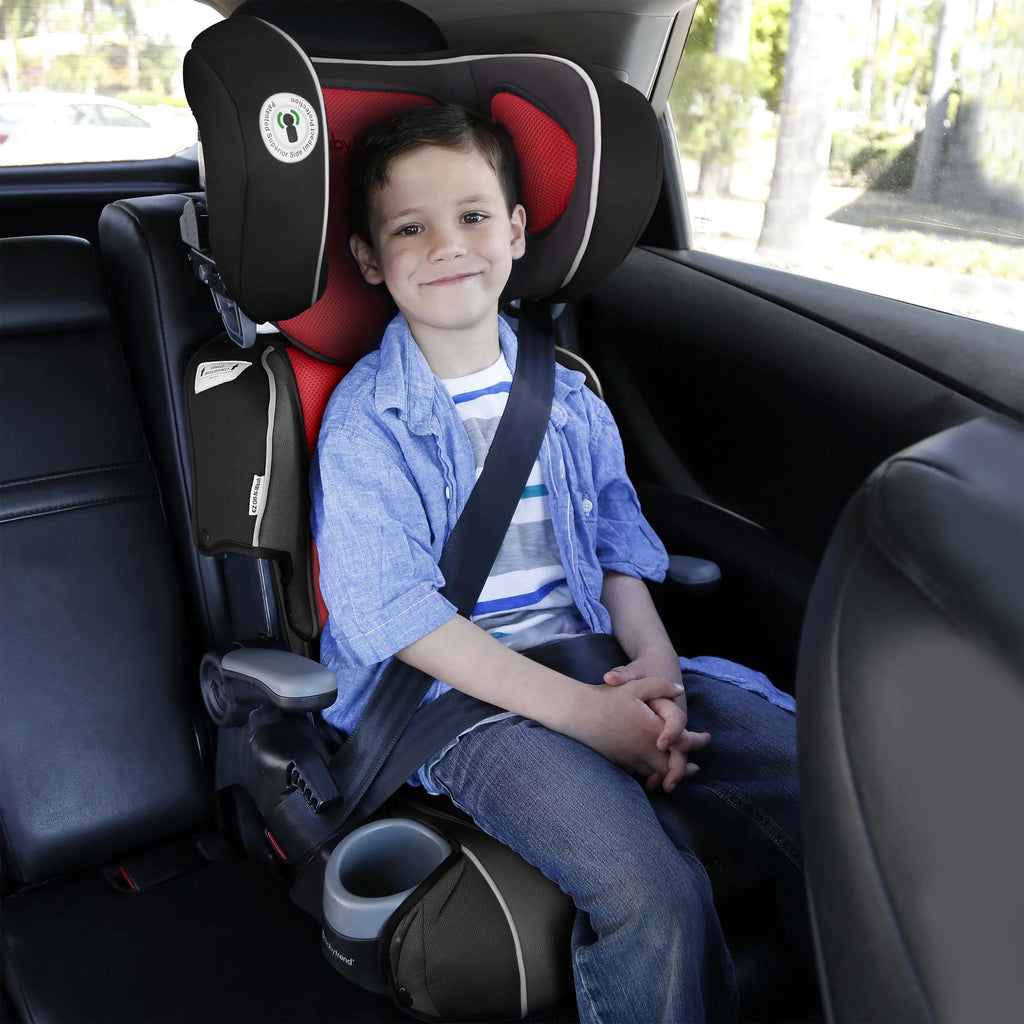 Folding High Back Booster Car Seat Red G782
