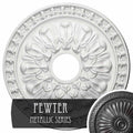 18x22OD x 3 1/2x22ID x 1 3/8x22P Hand-Painted Pewter Ceiling Medallion G820499