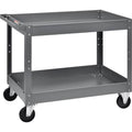 2 Shelf Deep Tray Steel Stock Cart 500 lb. Capacity V64017