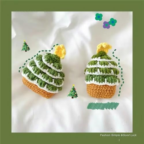 Hand-Crocheted Christmas Tree AirPods Pro2 Case J417002