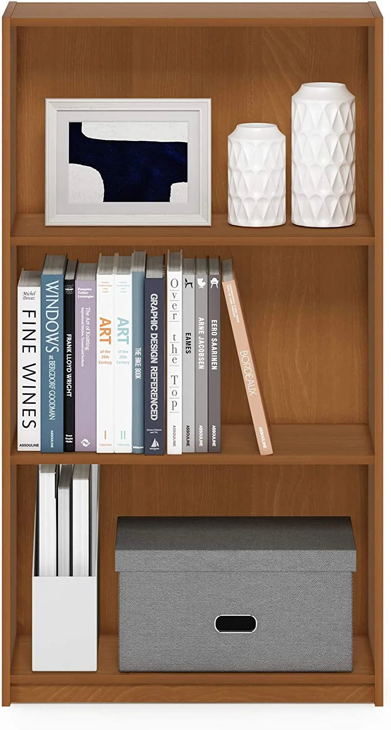 3-Tier Natural Oak Bookcase Storage Shelves P669634