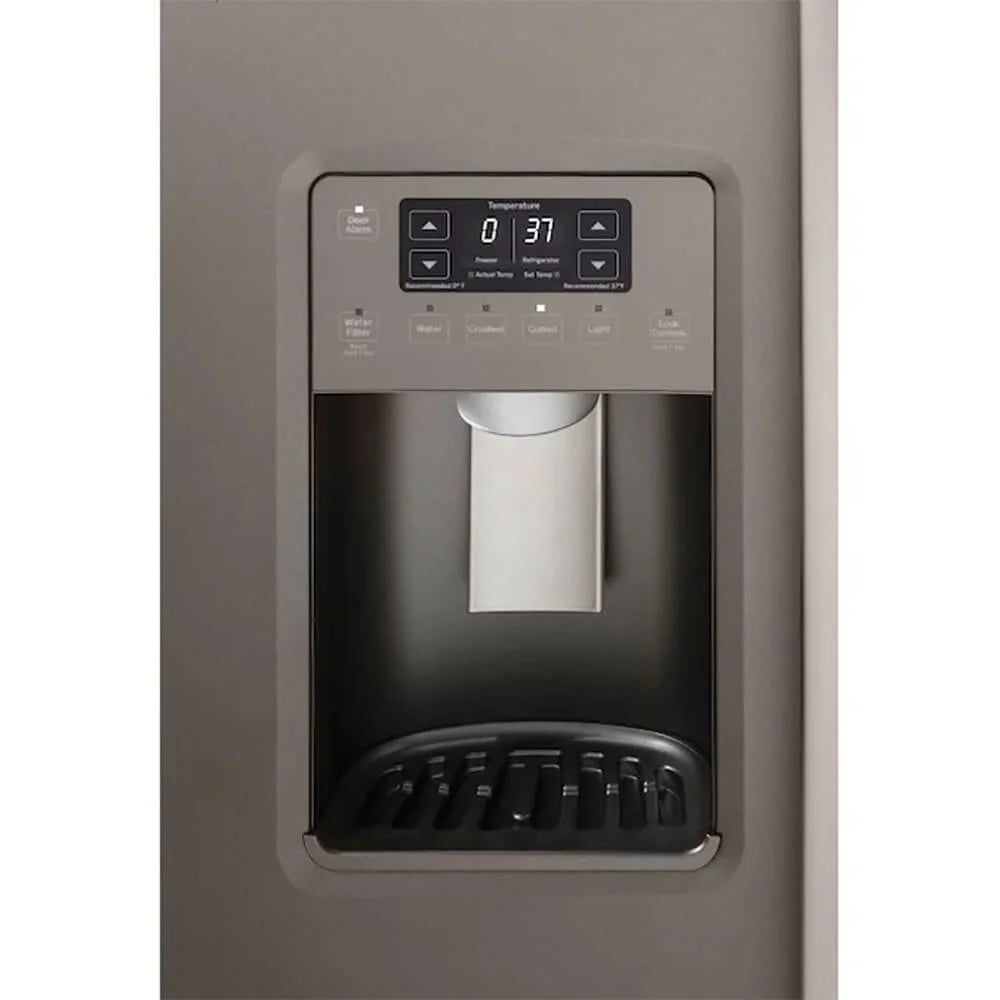 25.3 Cu. Ft. Slate Side-By-Side Refrigerator with Ice Maker H729