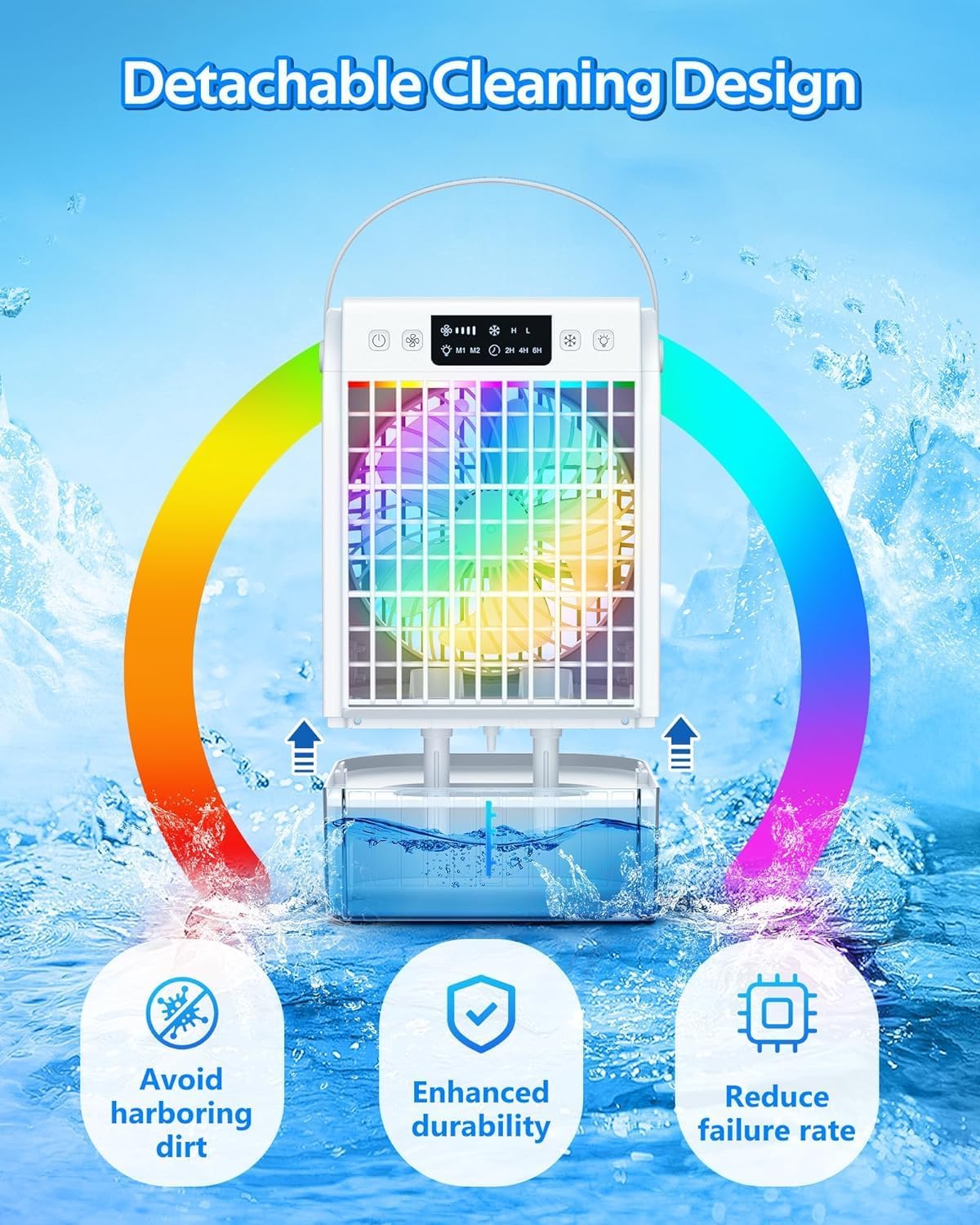 Portable Air Conditioners Fan 1500ML 4-IN-1 Evaporative Air Cooler N124727