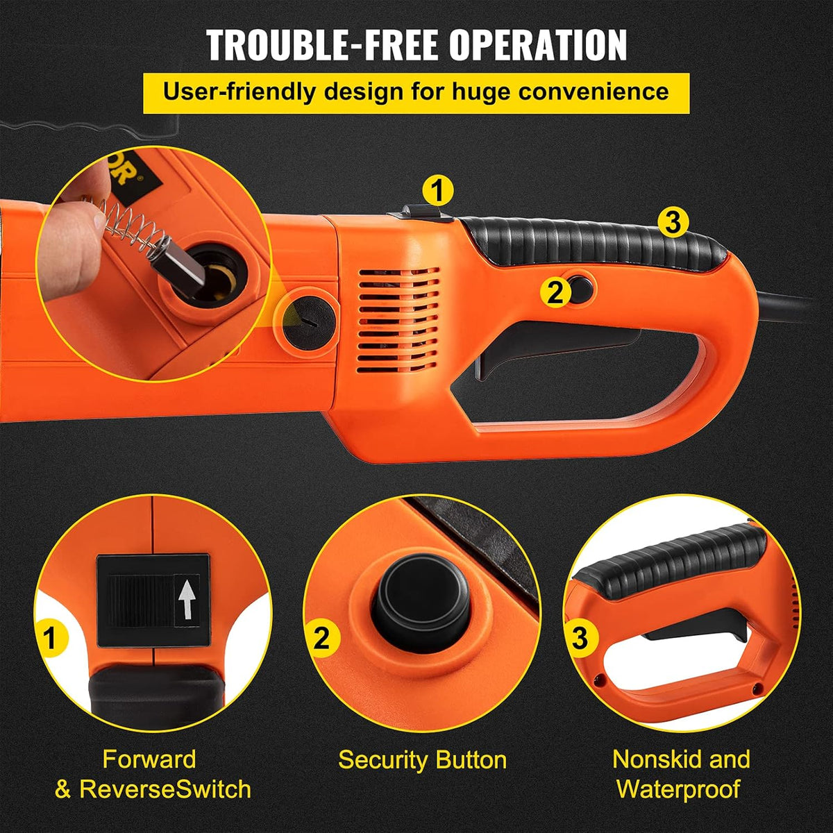 2300W Electric Pipe Threader with 4 Dies 1/2-1 1/4 & Carrying Case I19036
