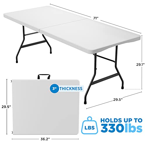 White Plastic Folding Table P521