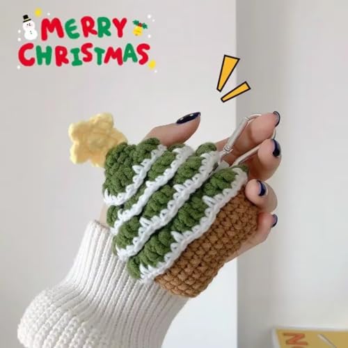 Hand-Crocheted Christmas Tree AirPods Pro2 Case J417002