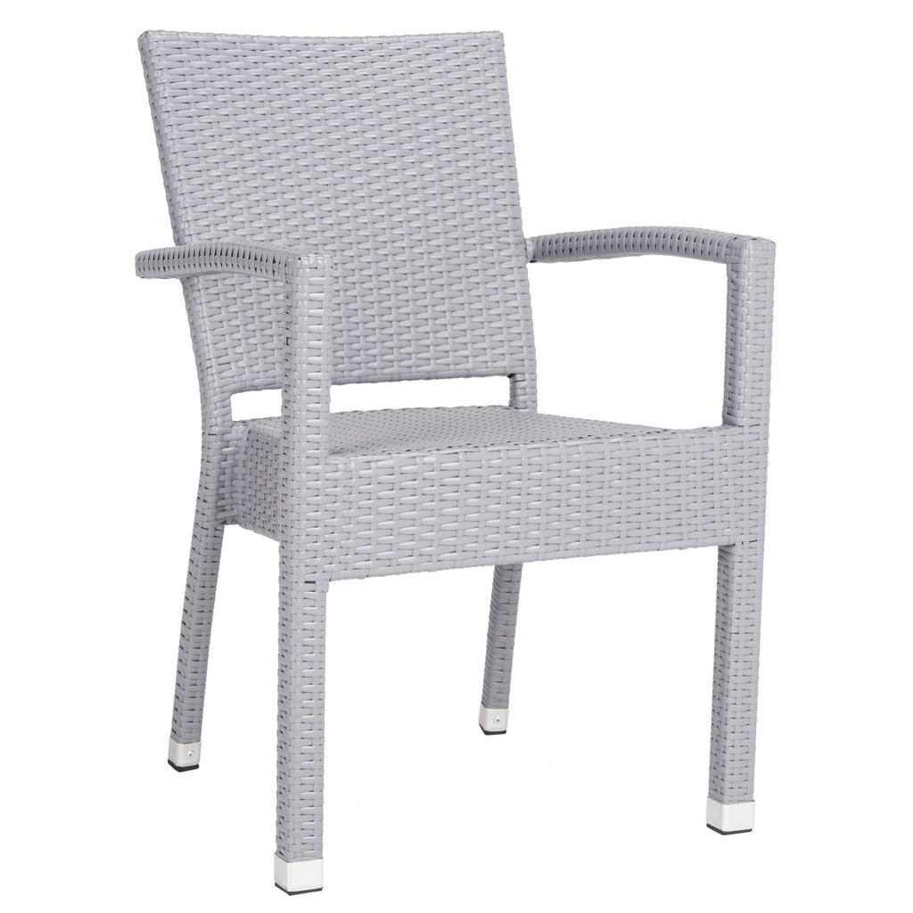 Stacking Arm Chair Grey Set of 2 V213
