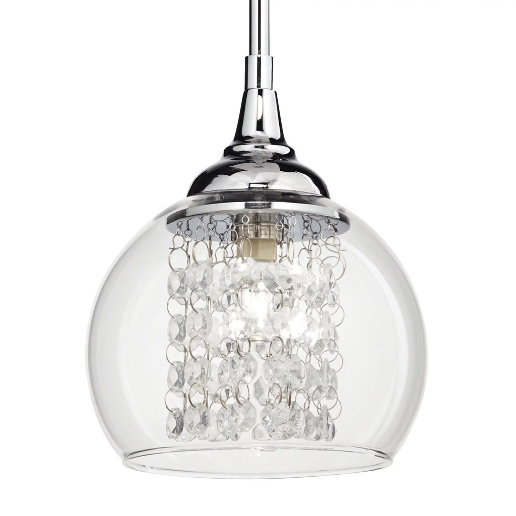 Chrome Mini Pendant with Clear Glass Shade N378520