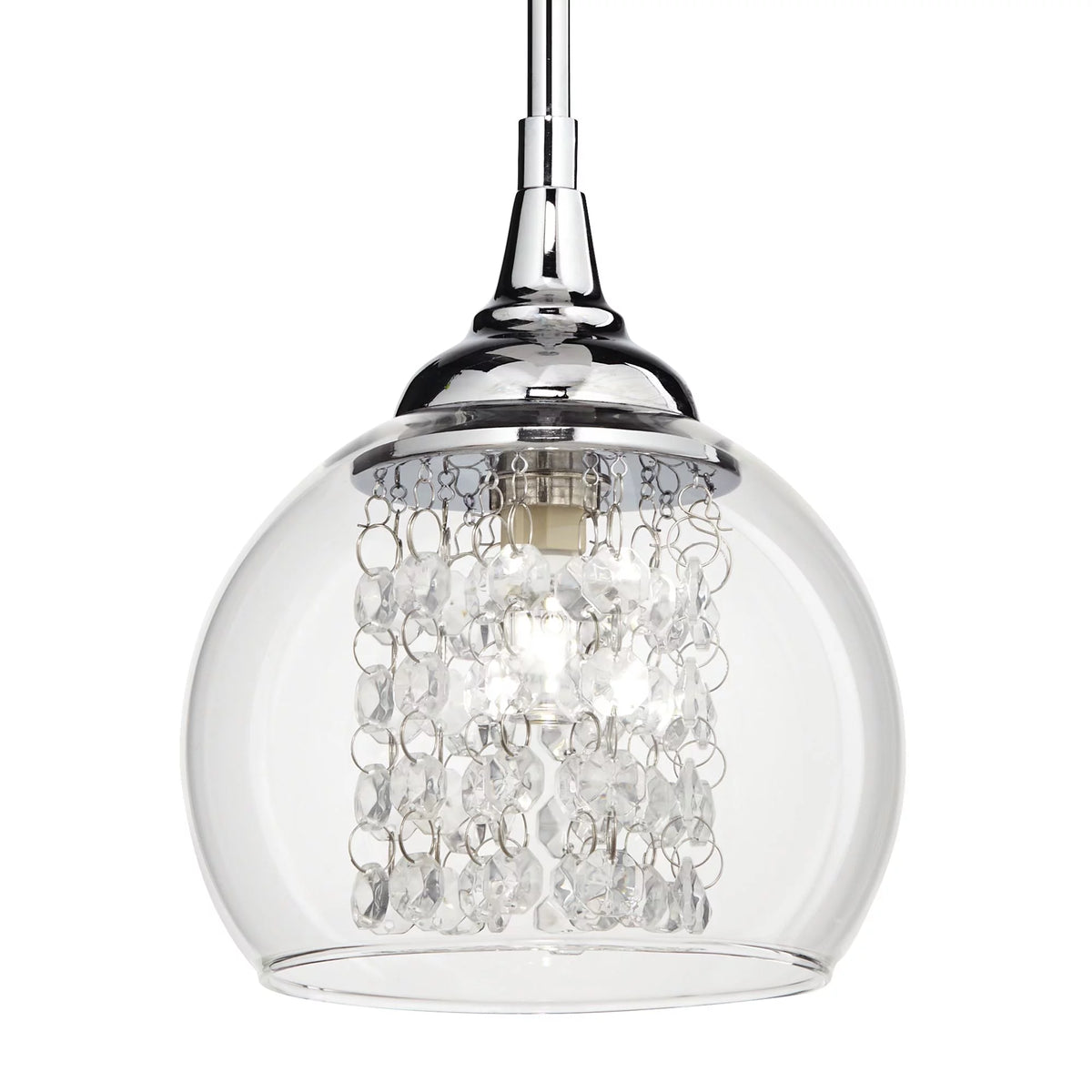 Chrome Mini Pendant with Clear Glass Shade N378520
