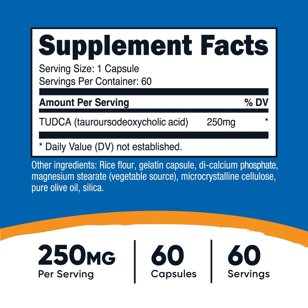 250mg 60 Capsules Tudca Supplement Z316