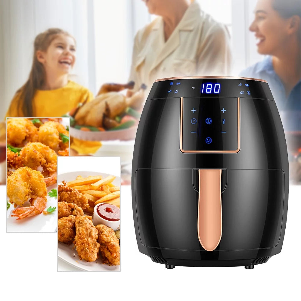 5.5L LCD Electric Air Fryer with Bakeware S226734