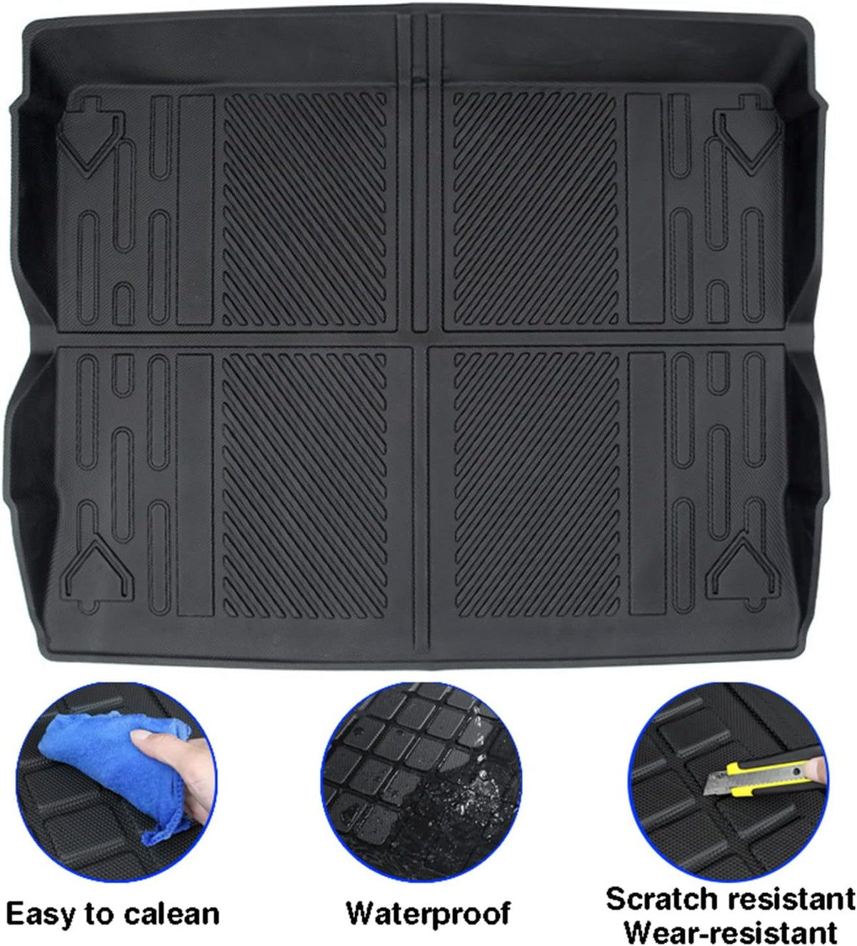 TPE All-Weather Cargo Liner Trunk Mat Pack of 2 F3027