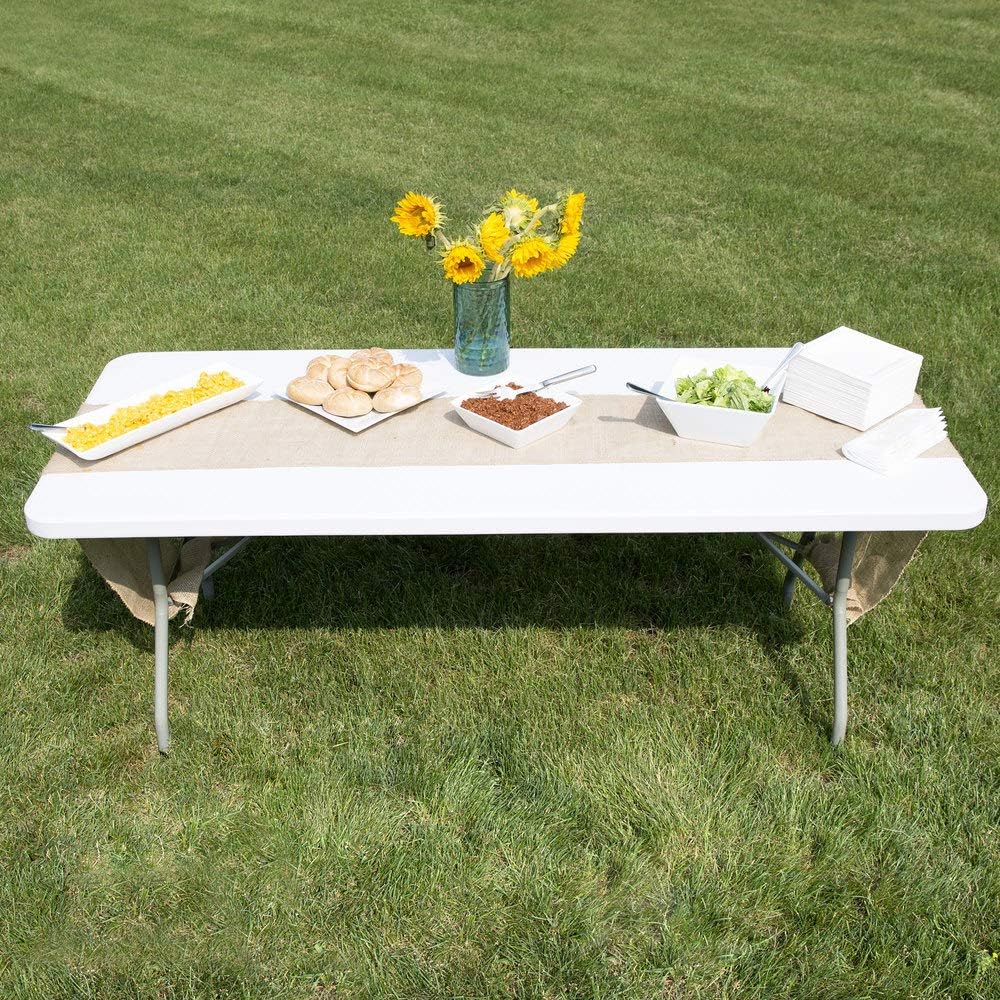 White 6 Ft Heavy Duty Folding Plastic Dining Table R932