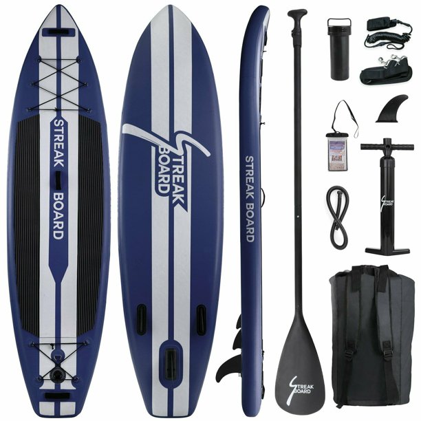 11ft Inflatable Stand Up Paddle Board with Aluminum Paddle, Leash, Backpack Z141