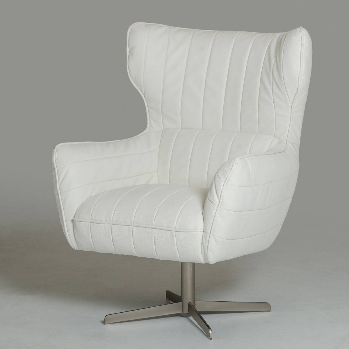 White Eco-Leather Accent Chair J269