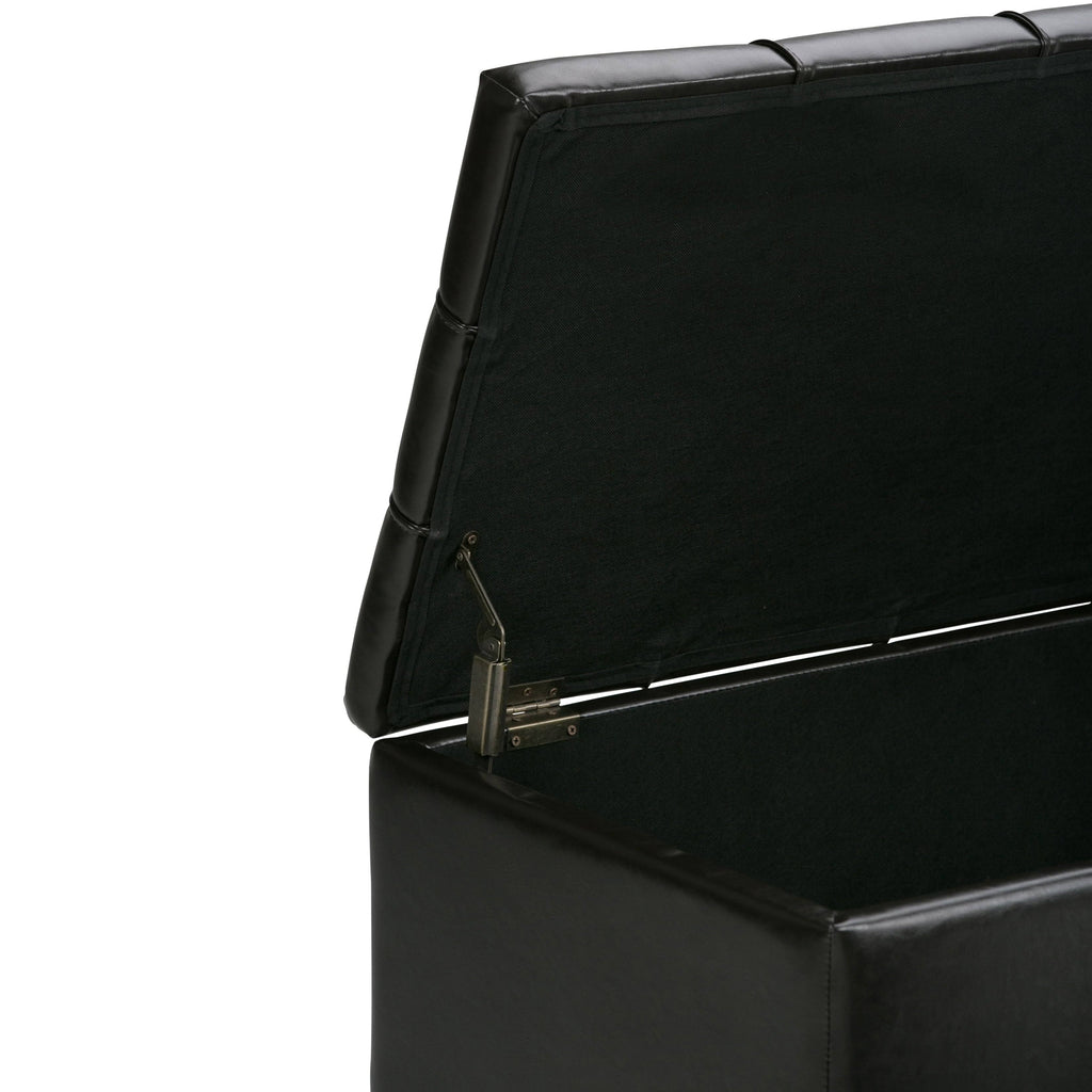 Slate Grey Rectangle Storage Ottoman K911