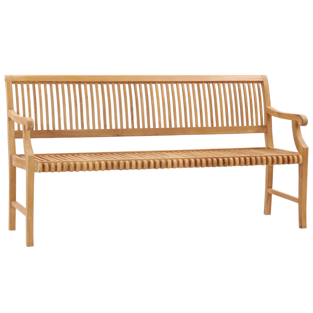 Teak Wood Outdoor Bench with Arms X3624