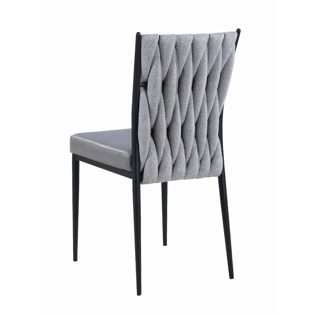 Set of 2 Contemporary Side Chair with Weave Back D3862