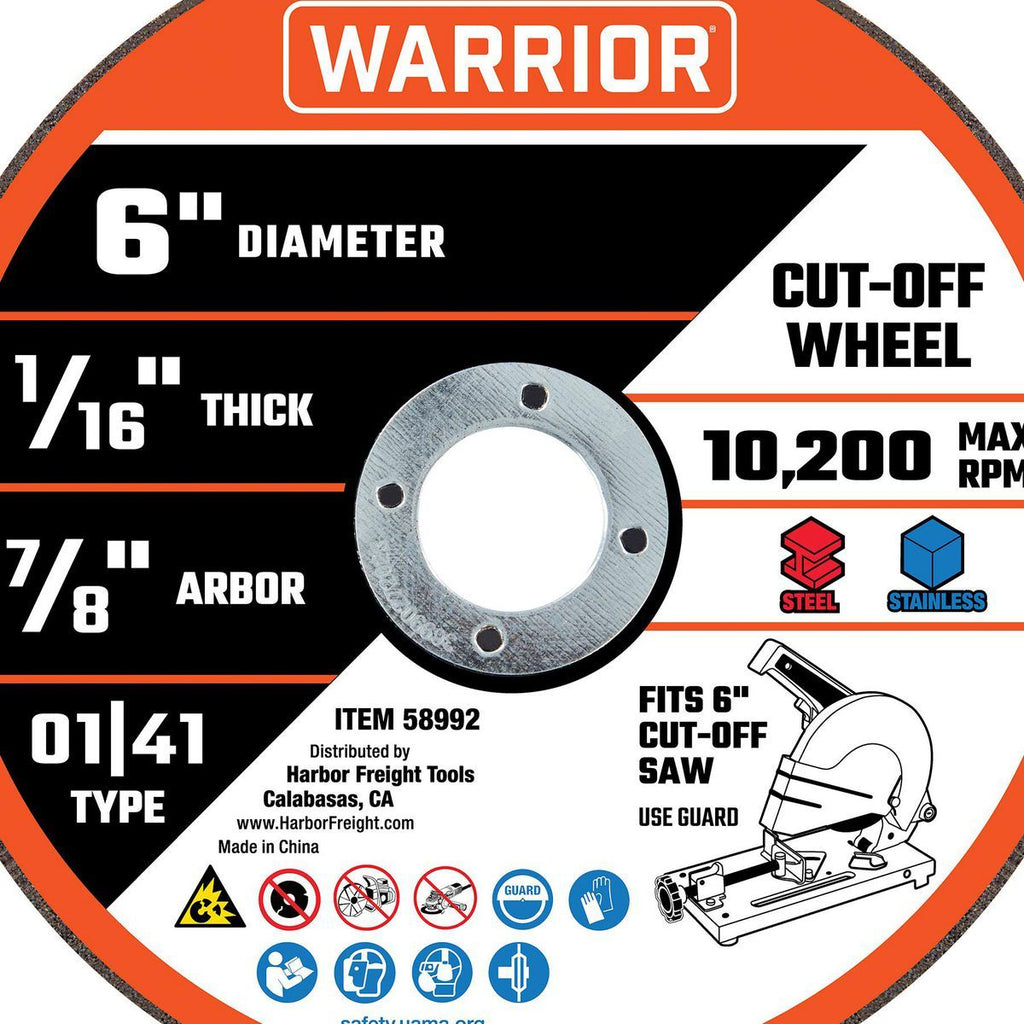 6 in. x 1/16 in. x 7/8 in. Metal Cut-off Wheel 5-Pack P31463