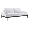 White Upholstered Polyester Fabric Sofa P992