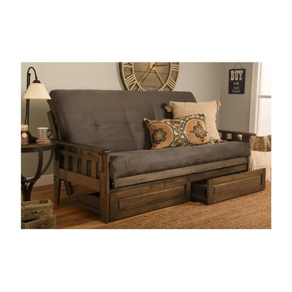 Wood Futon Frame with Storage P6284