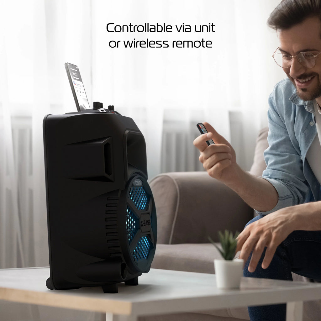 Rechargeable Bluetooth Speaker with 8in. Subwoofer and Microphone L197925