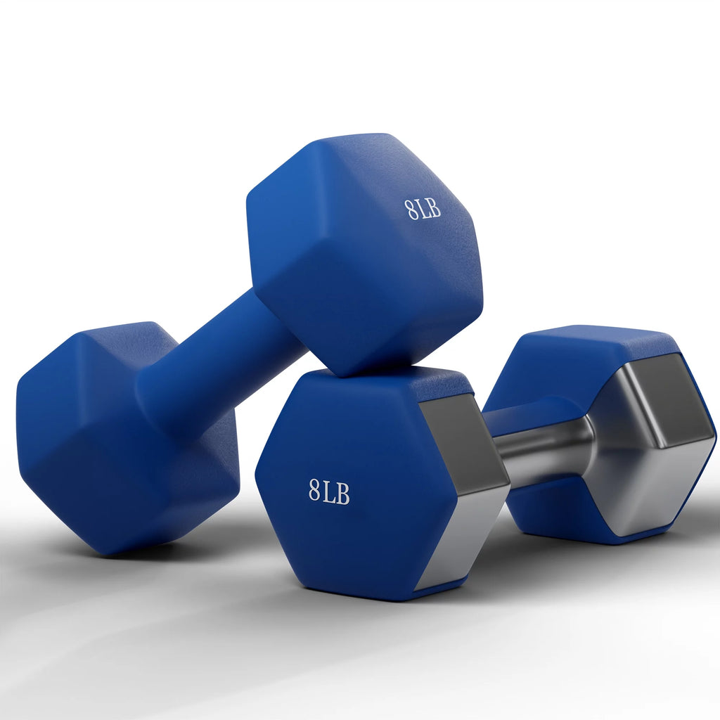 Set of 2 25LB Black Hex Dumbbells N8158