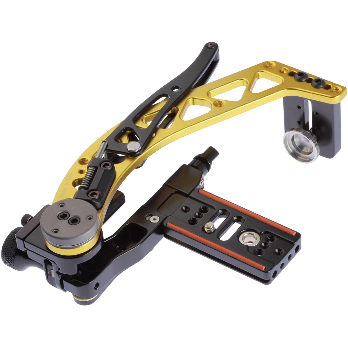 Gold Right-Handed Rotating Flash Bracket with Universal QR Plate K793