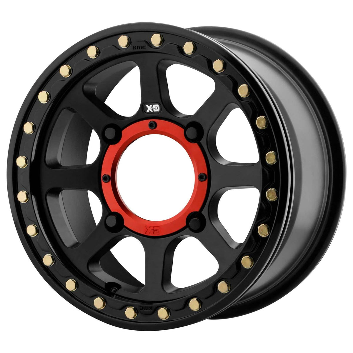 Satin Black Beadlock Wheel 15x6 4x4x110 +38mm U291