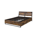 Queen Bed with Storage Oak Black I882