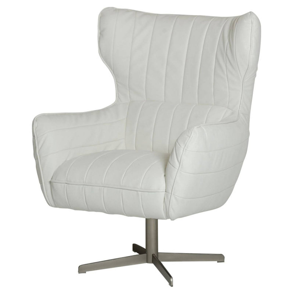 White Eco-Leather Accent Chair J269