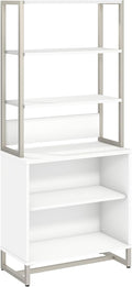 White Bookcase with Hutch G74793