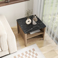 Tobacco Wood Grain Coffee Table with 2 Open Shelf A365