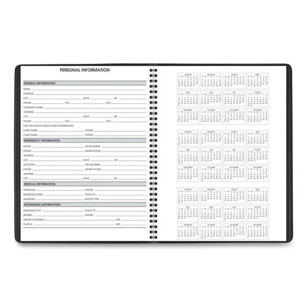 Black 14-Month Weekly Appointment Book T1649